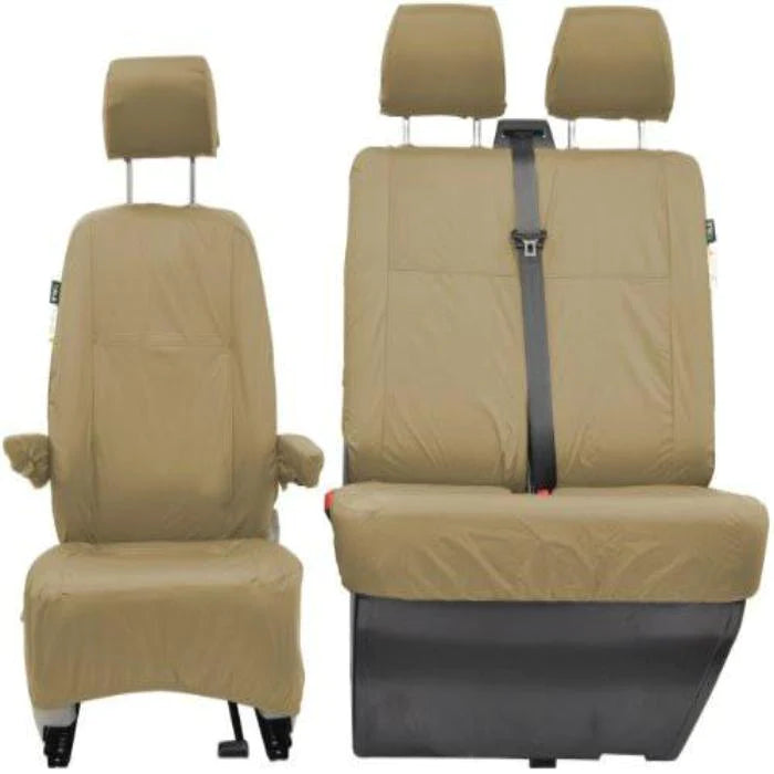 VW Transporter Front 1+1 INKA Tailored Waterproof Seat Cover BEIGE MY
