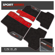 Load image into Gallery viewer, Audi A3 Tailored Car Mats (Front & Rear Set) with Premium Carpet & OEM Leatherette Suedetara Inserts Fits MY 2020 Onwards