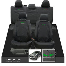 Load image into Gallery viewer, VW Caddy Kombi Maxi Life INKA Front & Rear Tailored Waterproof Seat Covers Black MY-2007-2019 (Choice of 7 Colours)