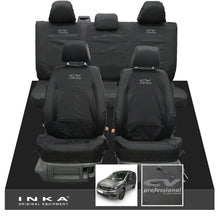 Load image into Gallery viewer, VW Caddy Kombi Maxi Life INKA Front & Rear Tailored Waterproof Seat Covers Black MY-2007-2019 (Choice of 7 Colours)