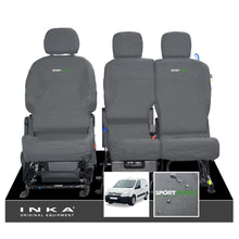 Load image into Gallery viewer, Citroen Berlingo MK2 Front Inka Fully Tailored Waterproof Seat Covers Grey MY08-17 - Sport-Series Embroidery