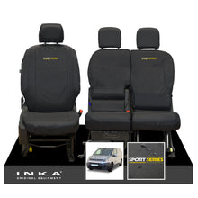 Load image into Gallery viewer, Citroen Berlingo MK3 Front 1+2 Inka Fully Tailored Waterproof Seat Covers Black MY2018 to present