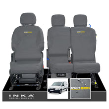 Load image into Gallery viewer, Citroen Berlingo MK2 Front Inka Fully Tailored Waterproof Seat Covers Grey MY08-17 - Sport-Series Embroidery