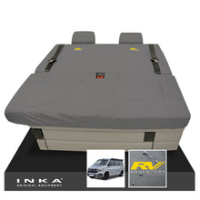 Load image into Gallery viewer, VW California Ocean/Coast/Beach/Surf Inka Fully Tailored Waterproof Seat Covers Grey Front & Rear With ISOFIX Fits T6.1 ,T6,T5.1 all model years fits with and without airbags
