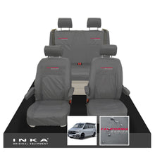 Load image into Gallery viewer, VW California Ocean/Coast/Beach/Surf Inka Fully Tailored Waterproof Seat Covers Grey Front & Rear With ISOFIX Fits T6.1 ,T6,T5.1 all model years fits with and without airbags