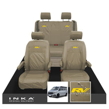 Load image into Gallery viewer, VW California Ocean/Coast/Beach/Surf Inka Fully Tailored Waterproof Seat Covers Sand Front & Rear With ISOFIX Fits T6.1 ,T6,T5.1 all model years fits with and without airbags