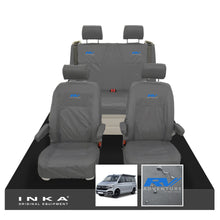 Load image into Gallery viewer, VW California Ocean/Coast/Beach/Surf Inka Fully Tailored Waterproof Seat Covers Grey Front & Rear With ISOFIX Fits T6.1 ,T6,T5.1 all model years fits with and without airbags