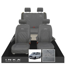 Load image into Gallery viewer, VW California Ocean/Coast/Beach/Surf Inka Fully Tailored Waterproof Seat Covers Grey Front & Rear With ISOFIX Fits T6.1 ,T6,T5.1 all model years fits with and without airbags