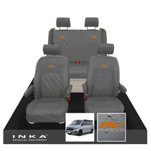 Load image into Gallery viewer, VW California Ocean/Coast/Beach/Surf Inka Fully Tailored Waterproof Seat Covers Grey Front & Rear With ISOFIX Fits T6.1 ,T6,T5.1 all model years fits with and without airbags