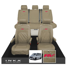 Load image into Gallery viewer, VW California Ocean/Coast/Beach/Surf Inka Fully Tailored Waterproof Seat Covers Sand Front & Rear With ISOFIX Fits T6.1 ,T6,T5.1 all model years fits with and without airbags