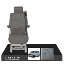 Load image into Gallery viewer, VW California Ocean/Coast/Beach/Surf Inka Fully Tailored Waterproof Seat Covers Grey Rear Single Swivel Fits T6.1 ,T6,T5.1 all model years fits with and without airbags