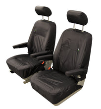 Load image into Gallery viewer, VW California T6.1, T6, T5.1 & T5 Ocean, Coast, Beach, SE, Surf Front Captains Seats 1+1 INKA Tailored Waterproof Seat Covers MY-2003-2024 Black & Grey Colour Options
