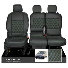 Load image into Gallery viewer, Citroen Berlingo MK3 Front 1+2 INKA Bentley Leatherette Tailored Seat Covers Black MY2018 to present