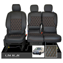 Load image into Gallery viewer, Citroen Berlingo MK3 Front 1+2 INKA Bentley Leatherette Tailored Seat Covers Black MY2018 to present