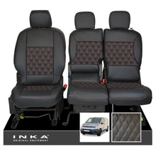 Load image into Gallery viewer, Citroen Berlingo MK3 Front 1+2 INKA Bentley Leatherette Tailored Seat Covers Black MY2018 to present