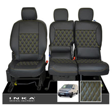 Load image into Gallery viewer, Citroen Berlingo MK3 Front 1+2 INKA Bentley Leatherette Tailored Seat Covers Black MY2018 to present