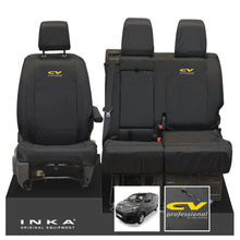 Load image into Gallery viewer, Citroen Dispatch INKA Front 1+2 Tailored Waterproof Seat Covers Black MY16 onwards