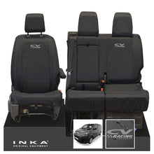 Load image into Gallery viewer, Citroen Dispatch INKA Front 1+2 Tailored Waterproof Seat Covers Black MY16 onwards
