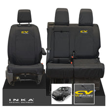 Load image into Gallery viewer, Citroen Dispatch INKA Front 1+2 Tailored Waterproof Seat Covers Black MY16 onwards