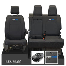 Load image into Gallery viewer, Citroen Dispatch INKA Front 1+2 Tailored Waterproof Seat Covers Black MY16 onwards