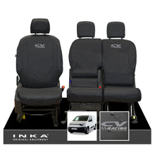Load image into Gallery viewer, Fiat Doblo INKA Front 1+2 Tailored Waterproof Seat Covers Black MY-2022 Onwards