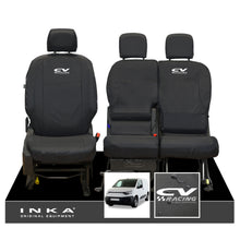 Load image into Gallery viewer, Fiat Doblo INKA Front 1+2 Tailored Waterproof Seat Covers Black MY-2022 Onwards
