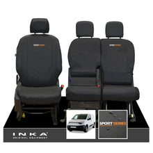 Load image into Gallery viewer, Fiat Doblo INKA Front 1+2 Tailored Waterproof Seat Covers Black MY-2022 Onwards