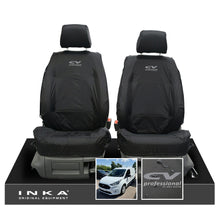 Load image into Gallery viewer, Ford Transit Connect MK3 Front 1+1 INKA Tailored Waterproof Seat Covers Set Black MY2024 Onwards