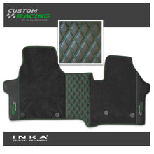 Load image into Gallery viewer, The All New Ford Transit Custom INKA Custom Racing Bentley Leatherette Front Tailored Carpet Floor Mat Black MY24 Onwards