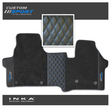 Load image into Gallery viewer, The All New Ford Transit Custom INKA Custom Sport Bentley Leatherette Front Tailored Carpet Floor Mat Black MY24 Onwards