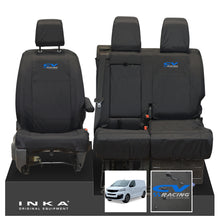 Load image into Gallery viewer, Fiat Scudo INKA Front 1+2 Tailored Waterproof Seat Covers Black MY22 onwards