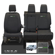 Load image into Gallery viewer, Fiat Scudo INKA Front 1+2 Tailored Waterproof Seat Covers Black MY22 onwards