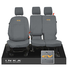 Load image into Gallery viewer, Ford Transit Connect INKA Front Set 1+2 Tailored Waterproof Seat Covers Grey MY13-24