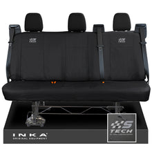 Load image into Gallery viewer, Ford Transit Custom INKA Rear Triple Set Tailored Waterproof Seat Covers Black