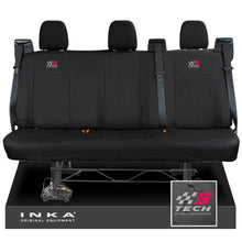 Load image into Gallery viewer, Ford Transit Custom INKA Rear Triple Set Tailored Waterproof Seat Covers Black