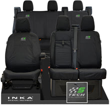 Load image into Gallery viewer, Ford Transit Custom INKA Front & Rear Set Tailored Waterproof Seat Covers Black