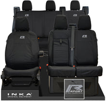 Load image into Gallery viewer, Ford Transit Custom INKA Front & Rear Set Tailored Waterproof Seat Covers Black