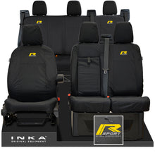 Load image into Gallery viewer, Ford Transit Custom INKA Front & Rear Set Tailored Waterproof Seat Covers Black