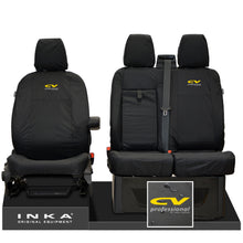 Load image into Gallery viewer, Ford Transit Custom INKA Front Set 1+2 Tailored Waterproof Seat Covers Black