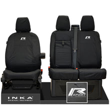 Load image into Gallery viewer, Ford Transit Custom INKA Front Set 1+2 Tailored Waterproof Seat Covers Black