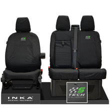 Load image into Gallery viewer, Ford Transit Custom INKA Front Set 1+2 Tailored Waterproof Seat Covers Black