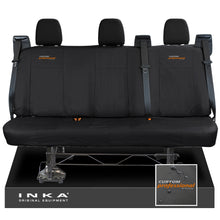 Load image into Gallery viewer, Ford Transit Custom INKA Rear Triple Tailored Waterproof Seat Covers Black MY-12-25 (Choice of 7 Colours)