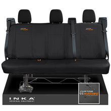 Load image into Gallery viewer, Ford Transit Custom INKA Rear Triple Tailored Waterproof Seat Covers Black MY-12-25 (Choice of 7 Colours)