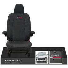 Load image into Gallery viewer, The All New Ford Transit Custom INKA Single Driver Tailored Waterproof Seat Cover Black MY-2024 Onwards