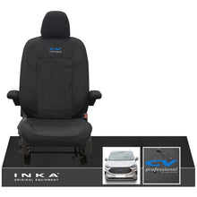 Load image into Gallery viewer, The All New Ford Transit Custom INKA Single Driver Tailored Waterproof Seat Cover Black MY-2024 Onwards