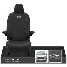 Load image into Gallery viewer, The All New Ford Transit Custom INKA Single Driver Tailored Waterproof Seat Cover Black MY-2024 Onwards
