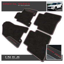 Load image into Gallery viewer, Hyundai Tucson Car Mats (Front & Rear Set) with Premium Carpet & OEM Leatherette Fits MY 15-19