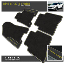 Load image into Gallery viewer, Hyundai Tucson Car Mats (Front & Rear Set) with Premium Carpet & OEM Leatherette Fits MY 15-19