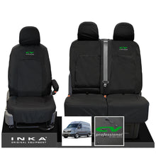 Load image into Gallery viewer, MAN TGE Panel Van INKA Front 1+2 Tailored Waterproof Seat Covers Black MY-2017+ (Choice of 7 Colours)
