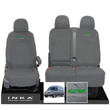 Load image into Gallery viewer, MAN TGE Panel Van INKA Front 1+2 Tailored Waterproof Seat Covers Grey MY-2017+ (Choice of 7 Colours)